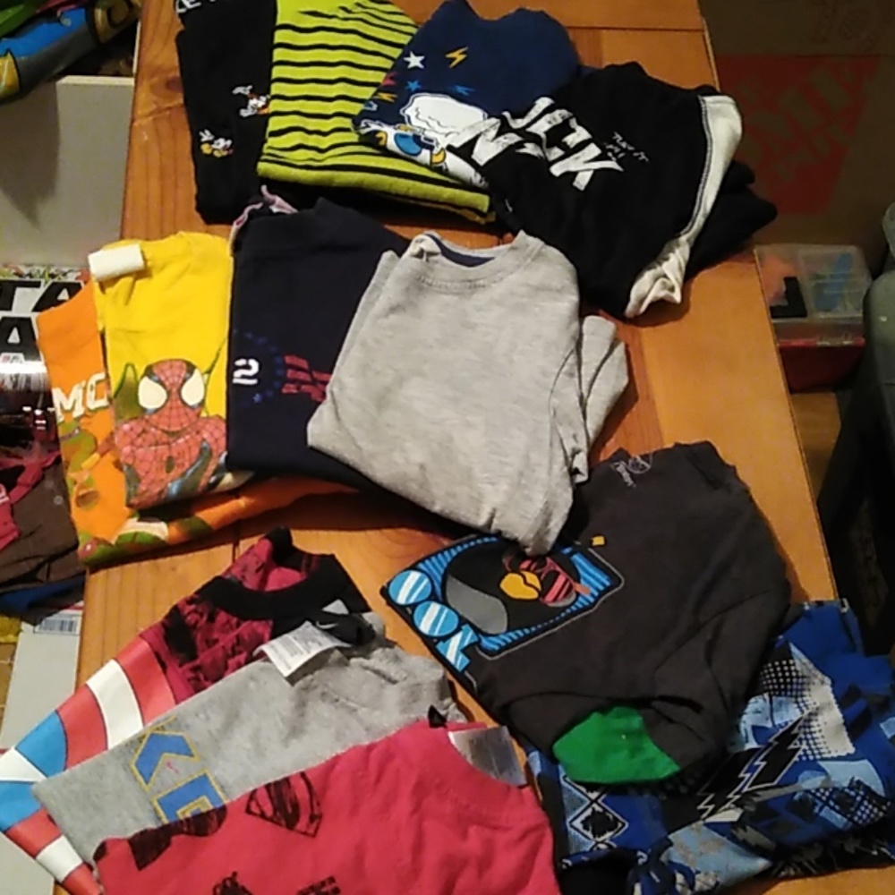 Boys long & short sleeve shirts lot